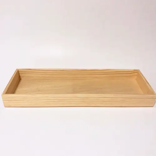 Bandeja 16x45cm Madeira Natural Pinus para Kit Higiene Bebê