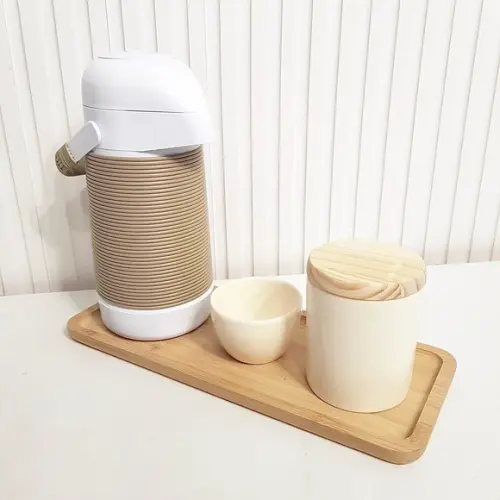 Bandeja 15x36cm Bambu para Kit Higiene Bebê