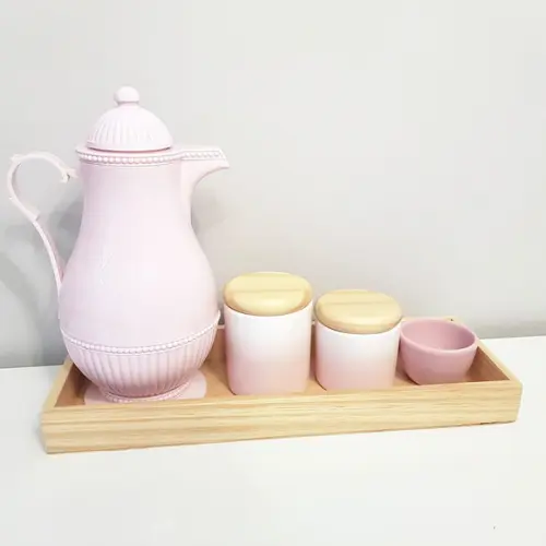 Bandeja 16x45cm Madeira Natural Pinus para Kit Higiene Bebê