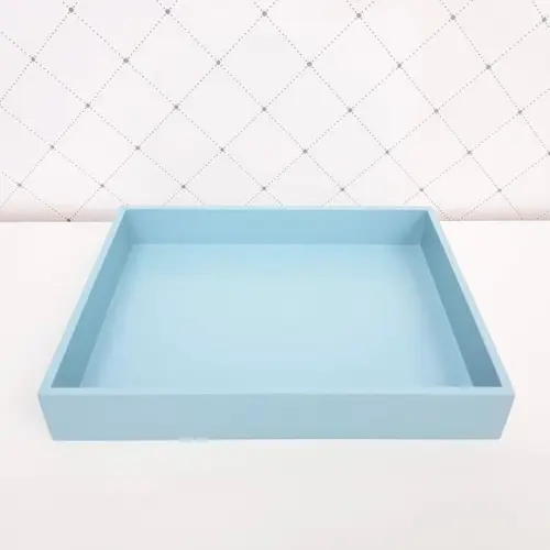 Bandeja 23x29cm Azul Celeste para Kit Higiene Bebê