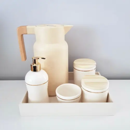 Bandeja 23x29cm Creme para Kit Higiene Bebê