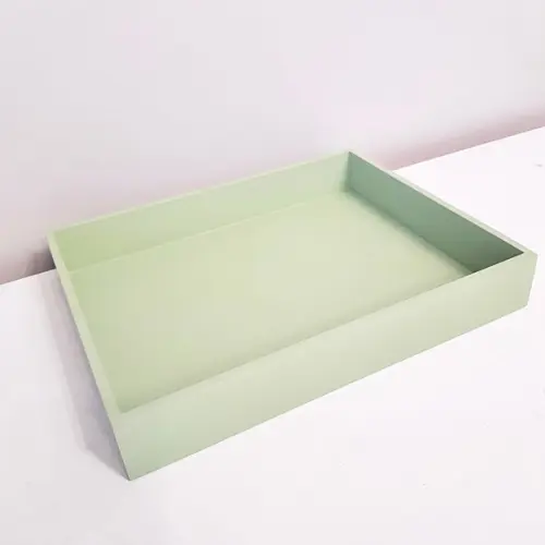 Bandeja 23x29cm Verde Pistache para Kit Higiene Bebê