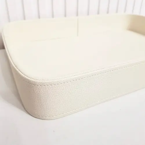 Bandeja 24x36cm Couro Pu Off White