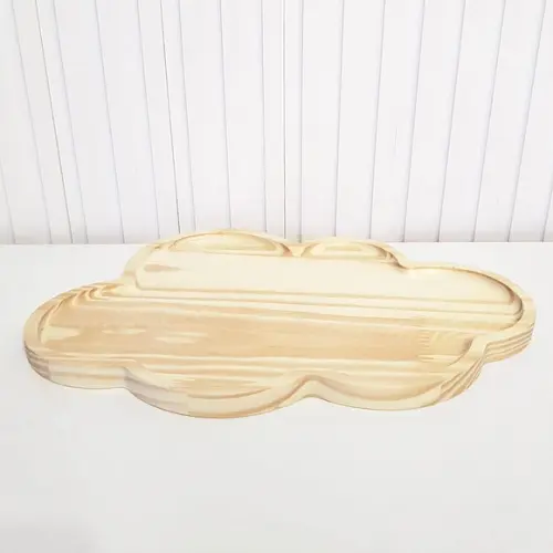 Bandeja 26x36cm Nuvem Pinus para Kit Higiene Bebê