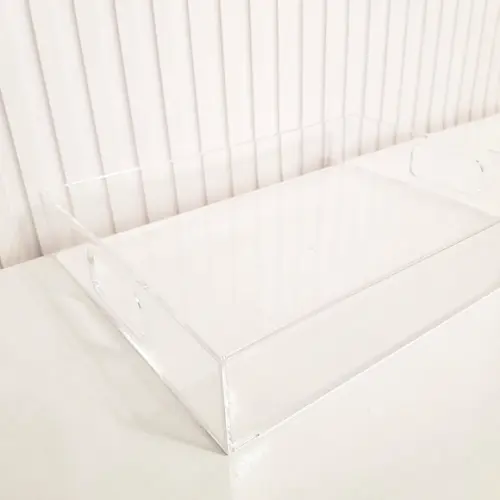 Bandeja 26x35cm Acrílico com Alças para Kit Higiene Bebê