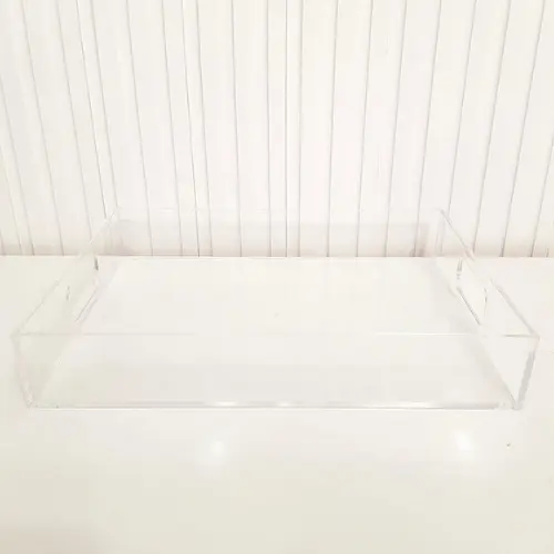 Bandeja 26x35cm Acrílico com Alças para Kit Higiene Bebê