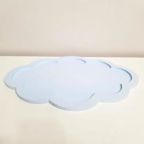 Bandeja 30x40cm Nuvem Azul Bebê para Kit Higiene Bebê