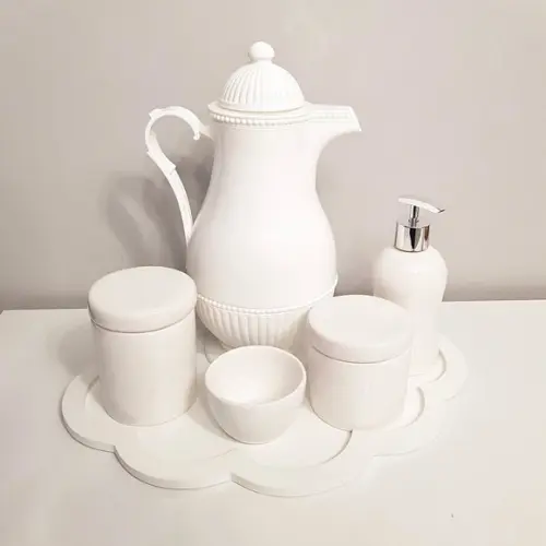Bandeja 30x40cm Nuvem Branca para Kit Higiene Bebê