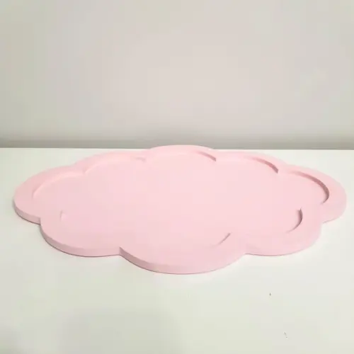 Bandeja 30x40cm Nuvem Rosa Bebê para Kit Higiene Bebê