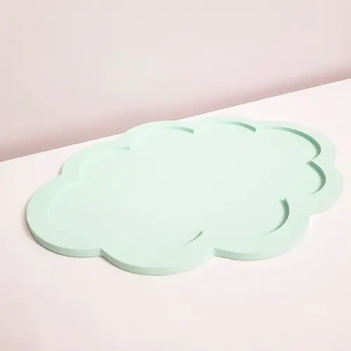 Bandeja 30x40cm Nuvem Verde Bebê para Kit Higiene Bebê