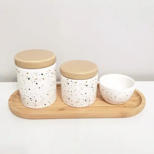 Bandeja de Bambu 14x34cm Cantos Arredondados