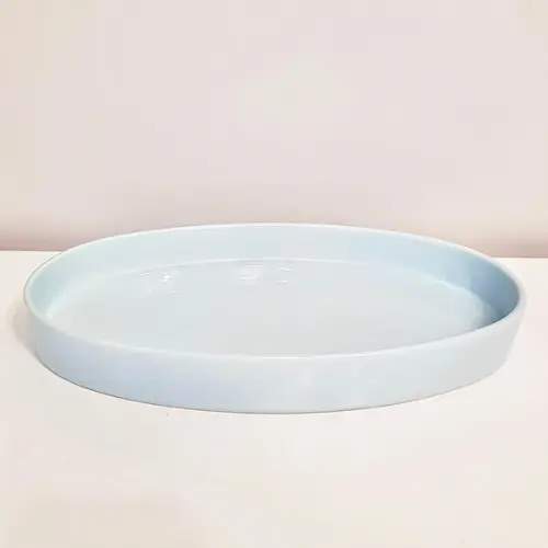 Bandeja de Cerâmica Oval Azul Antigo