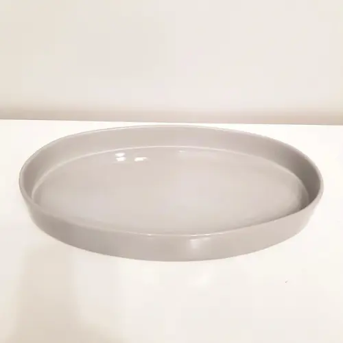 Bandeja de Cerâmica Oval Cinza para Kit Higiene Bebê
