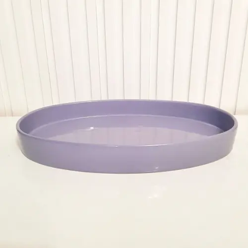 Bandeja de Cerâmica Oval Lilás / Roxa para Kit Higiene Bebê