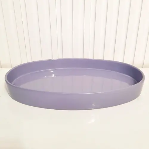 Bandeja de Cerâmica Oval Lilás / Roxa para Kit Higiene Bebê