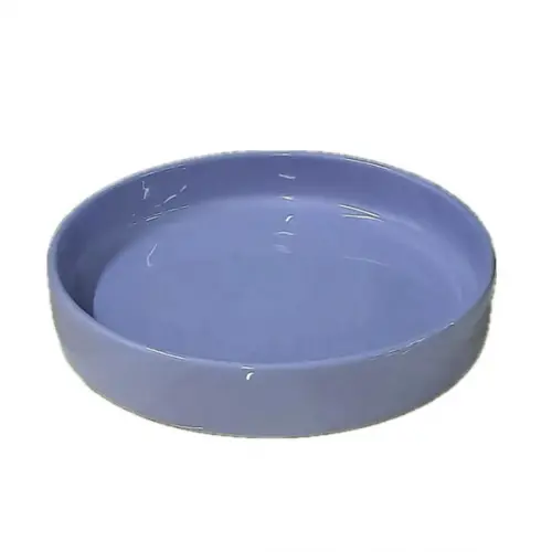 Bandeja de Cerâmica Redonda Pequena Lilás