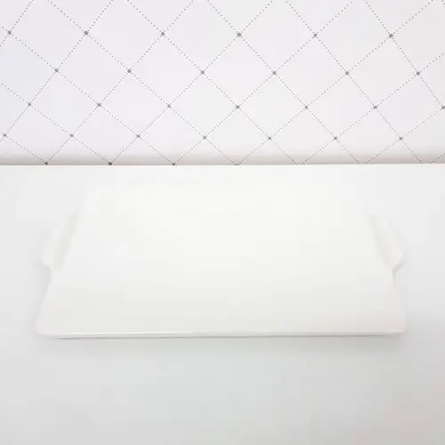 Bandeja de Cerâmica Reta Branca