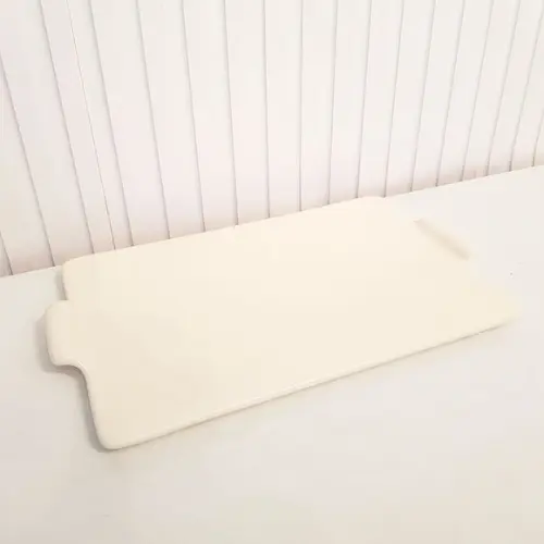 Bandeja de Cerâmica Reta Creme para Kit Higiene Bebê
