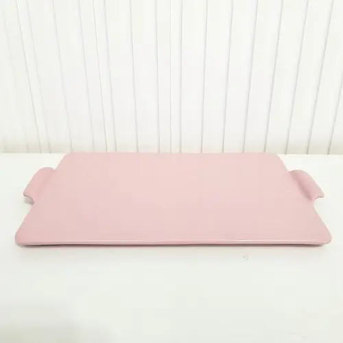 Bandeja de Cerâmica Reta Rosa Bebê para Kit Higiene Bebê