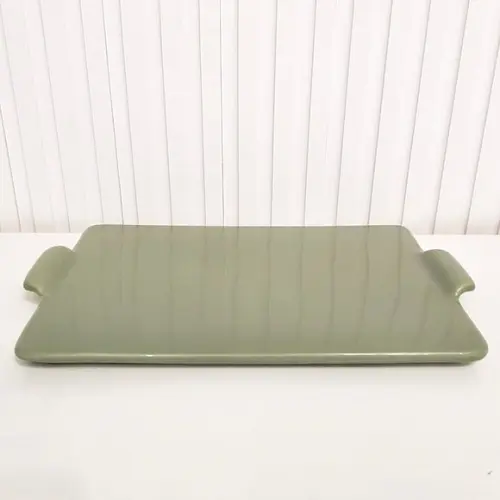 Bandeja de Cerâmica Reta Verde Militar Oliva p/ Kit Higiene