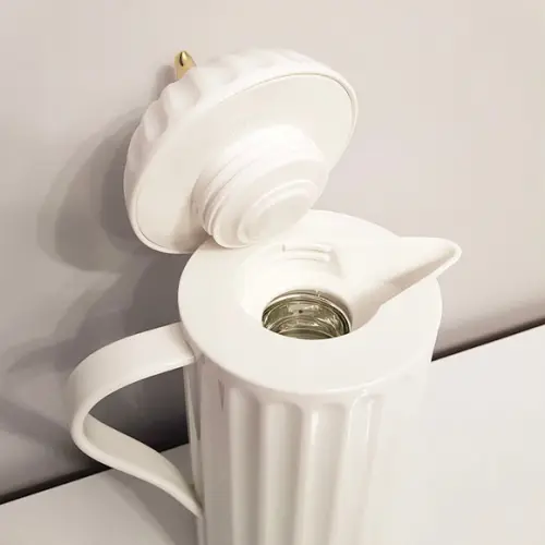 Garrafa Térmica 1l Bird Branca e Dourado