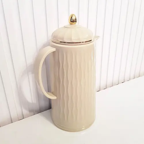 Garrafa Térmica 1l Grécia Bege e Dourado para Kit Higiene