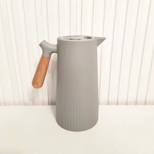 Garrafa Térmica 1l New Nórdica Cinza - Cabo de Bambu