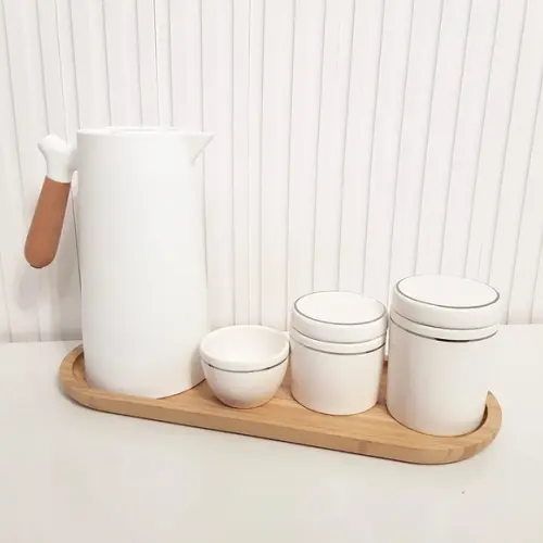 Kit Higiene 16x44cm Branco Filete Prata - Térmica Nórdica