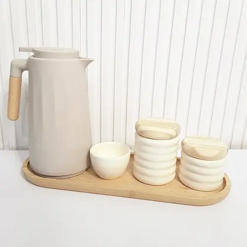 Kit Higiene 16x44cm Ondulado Creme Nude - Térmica Unique