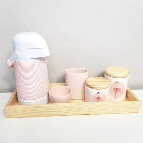 Kit Higiene 16x45cm Rosa FLAMINGO - Pinus