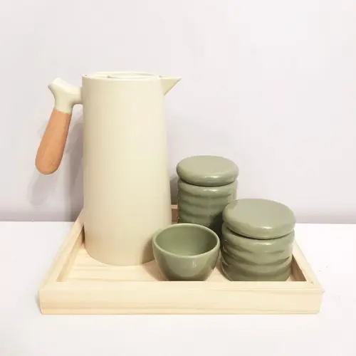 Kit Higiene 22x32cm Verde Militar/oliva Ondulado