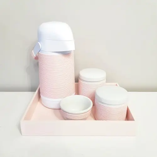 Kit Higiene 23x29cm Rosé Alinhavado