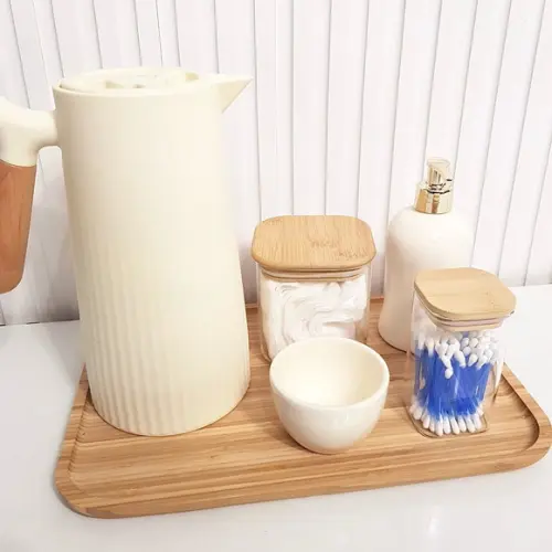 Kit Higiene 23x33cm Bambu Creme - Nórdica