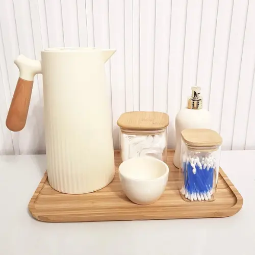 Kit Higiene 23x33cm Bambu Creme - Nórdica