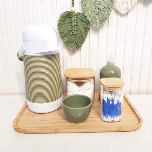 Kit Higiene 23x33cm Bambu Verde Militar / Oliva