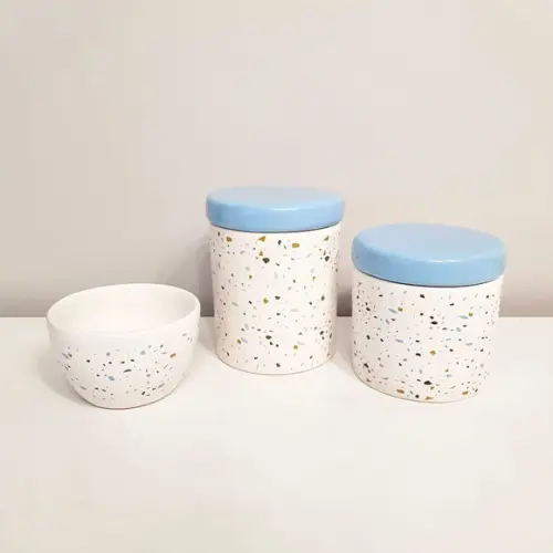 Kit Higiene 3 Pçs Granilite Azul Bebê