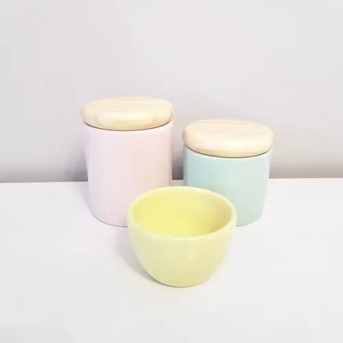 Kit Higiene 3 Peças Candy Colors Rosa Verde Amarelo - Pinus