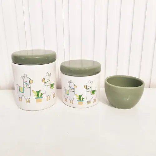 Kit Higiene 3 Peças Lhama Verde
