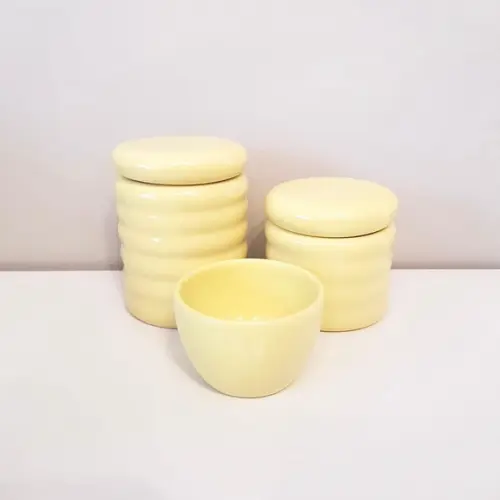 Kit Higiene 3 peças Ondulado Amarelo Candy