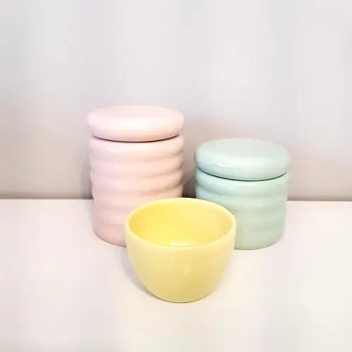 Kit Higiene 3 Peças Ondulado Candy - Rosé + Verde + Amarelo