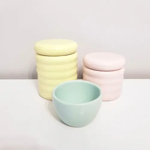 Kit Higiene 3 Peças Ondulado Candy - Rosé + Verde + Amarelo