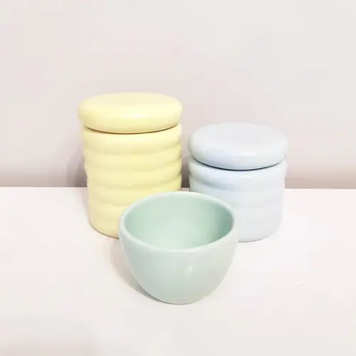 Kit Higiene 3 Peças Ondulado Candy - Verde + Amarelo + Azul