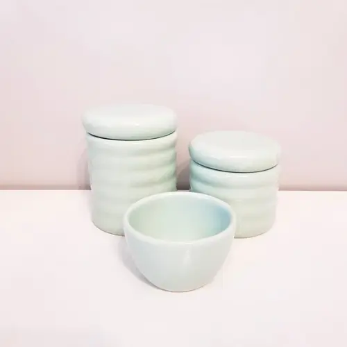 Kit Higiene 3 Peças Ondulado Verde Bebê