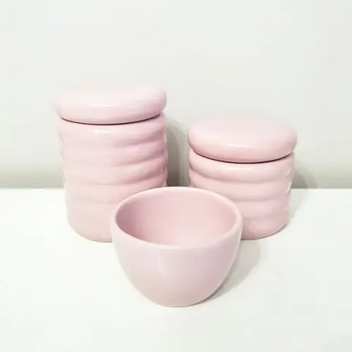Kit Higiene 3 peças Ondulado Rosa bebê