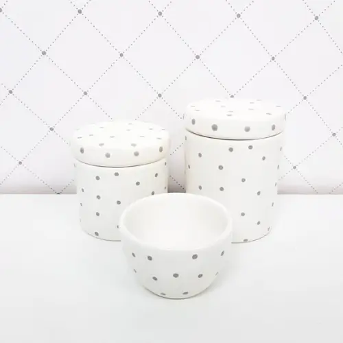 Kit Higiene 3 Peças Poás Cinzas