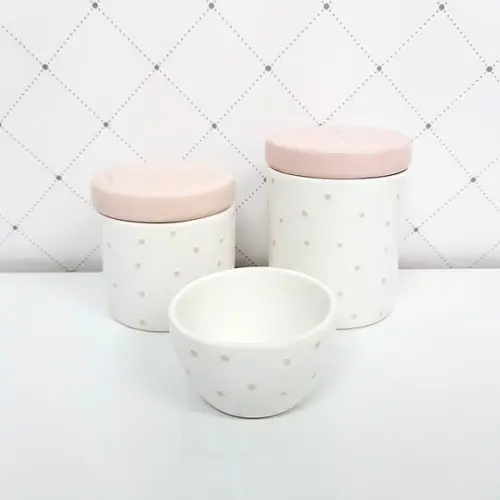Kit Higiene 3 Peças Poás Rosa Rosé