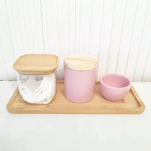 Kit Higiene Bebê 15x36cm Rosa Bebê - Bellacotton