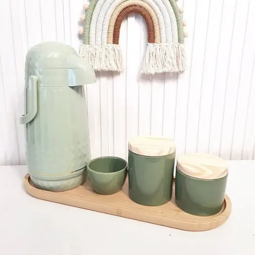 Kit Higiene Bebê 16x44cm Verde Militar / Oliva Térm. Oliva