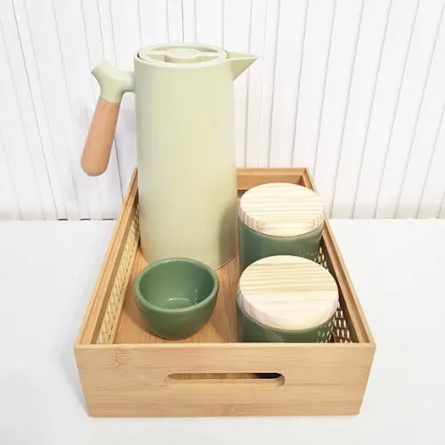 Kit Higiene Bebê 22x33cm Palhinha Verde Militar/oliva Bambu