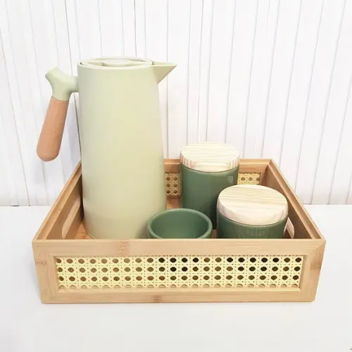 Kit Higiene Bebê 22x33cm Palhinha Verde Militar/oliva Bambu